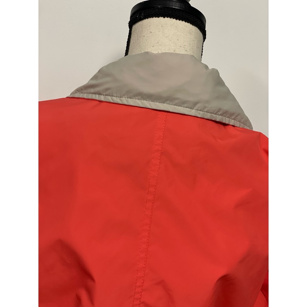 JM Collection Lightweight Raincoat Jacket Coral Size L - Picture 9 of 16
